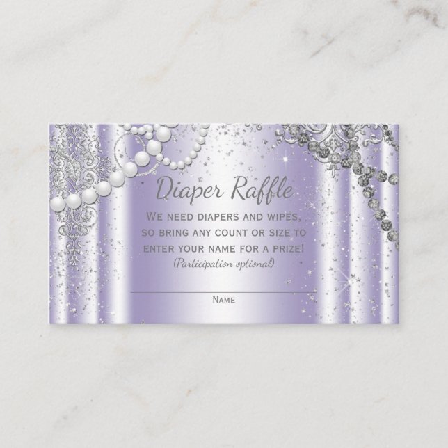 Carte D'accompagnement Tickets Lavender Grey Diaper (Devant)