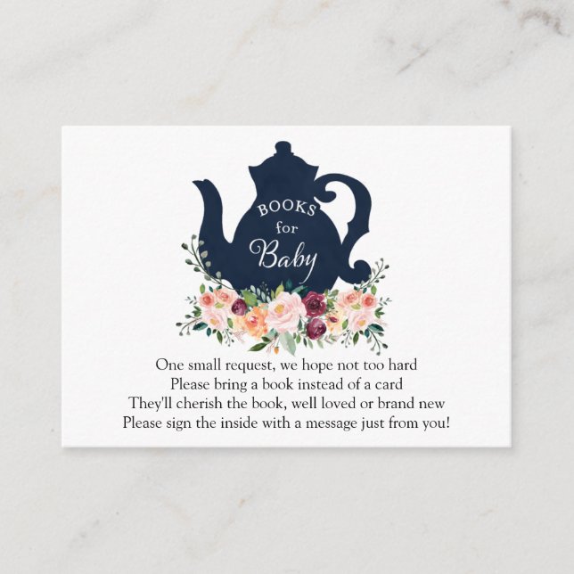 Carte D'accompagnement Time for Tea Books for Baby insert card (Devant)