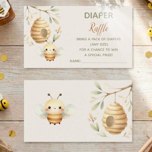 Carte D'accompagnement Tirage au sort de couche Bébé Abeille Il ou Elle 