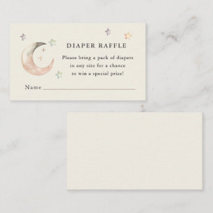 Carte D'accompagnement Tirage au sort de couche Boho Over the Moon Baby S