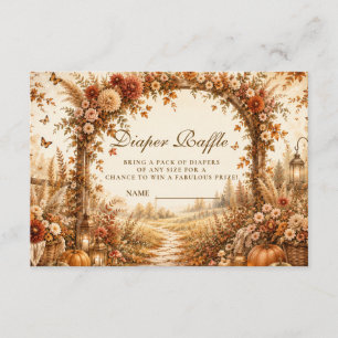 Carte D'accompagnement Tirage au sort de couche élégant Bohème d'automne
