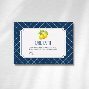 Carte D'accompagnement Tirage au sort de couche élégant Navy Blue Diamond