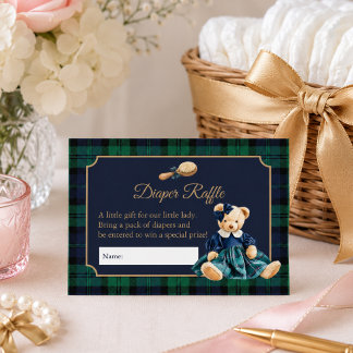 Carte D'accompagnement Tirage au sort de couche élégante Teddy Girl Ours