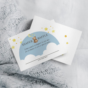 Carte D'accompagnement Tirage au sort de couche Ourson Dusty Blue Over Th