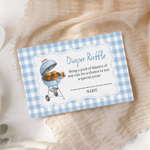 Carte D'accompagnement Tirage au sort de couche pour Baby Shower Blue Bur