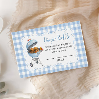 Carte D'accompagnement Tirage au sort de couche pour Baby Shower Blue Bur