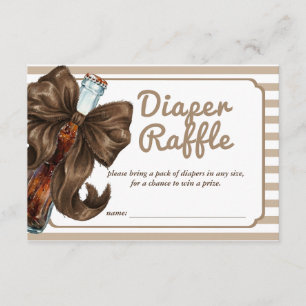 Carte D'accompagnement Tirage au sort de couche pour Baby Shower Soda Pop