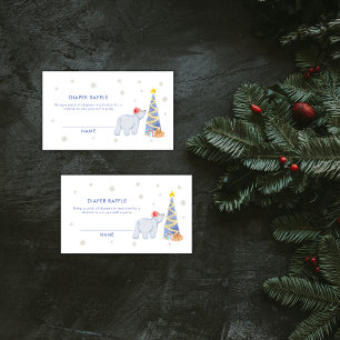 Carte D'accompagnement Tirage au sort de couche pour bébé au Père Noël d'