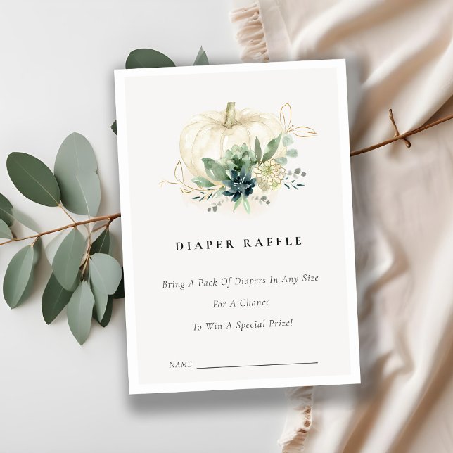 Carte D'accompagnement Tirage au sort de couche pour bébé citrouille succ (Créateur téléchargé)