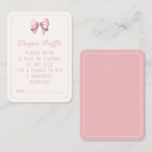 Carte D'accompagnement Tirage au sort de couche pour ourson princesse ros
