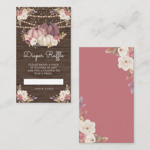 Carte D'accompagnement Tirage au sort de couche rose poussiéreux floral c
