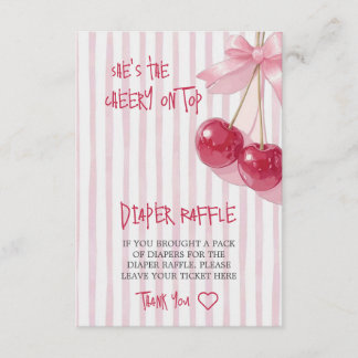 Carte D'accompagnement Tirage au sort de couche rose rouge à nœud papillo