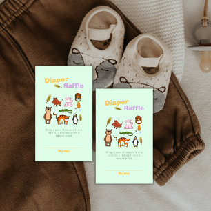 Carte D'accompagnement Tirage au sort de couche sauvage typographie Baby