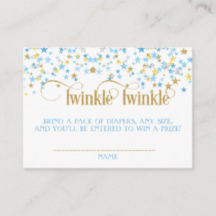 Carte D'accompagnement Tirage au sort de couche Twinkle Little Star Bleu