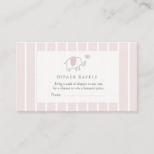 Tirage au sort de couches avec un éléphant rose mi