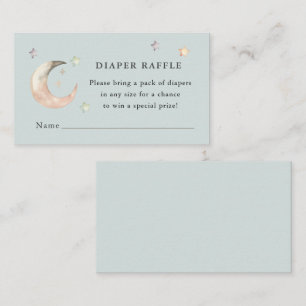 Carte D'accompagnement Tirage au sort de couches Baby Shower Blue Boho Ov