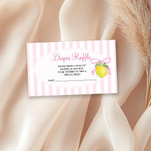 Tirage au sort de couches Baby Shower Coquette Ros