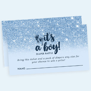 Carte D'accompagnement Tirage au sort de couches Bébé garçon Bleu marine