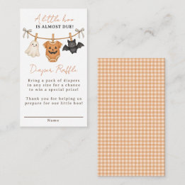 Carte D'accompagnement Tirage au sort de couches Bébé Little Boo Hallowee