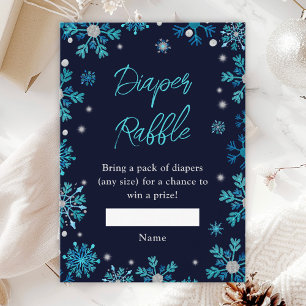 Carte D'accompagnement Tirage au sort de couches d'hiver Flocons de neige