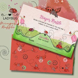 Carte D'accompagnement Tirage au sort de couches Ladybug Petite Dame Fant