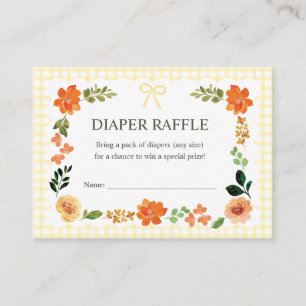 Carte D'accompagnement Tirage au sort de couches pour Baby Shower 015 Gin