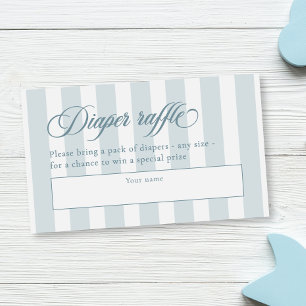 Carte D'accompagnement Tirage au sort de couches pour Baby Shower avec éc