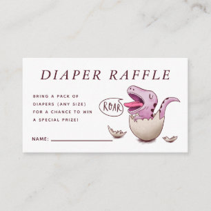 Carte D'accompagnement Tirage au sort de couches pour Baby Shower avec un