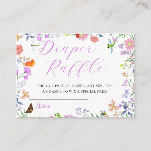 Carte D'accompagnement Tirage au sort de couches pour Baby Shower Little 