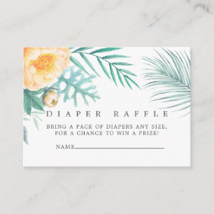 Carte D'accompagnement Tirage au sort de couches pour Baby Shower sur le
