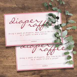 Carte D'accompagnement Tirage au sort de couches pour la Baby Shower Ours