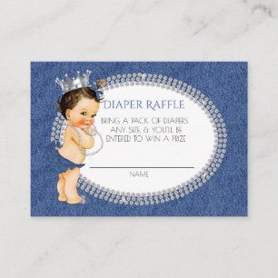 Carte D'accompagnement Tirage au sort de couches Princesse Denim & Diaman