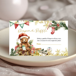 Carte D'accompagnement Tirage au sort des couches Ourson de Noël Santa Ga