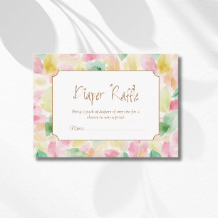 Carte D'accompagnement Tirage de couche Blush Moutarde Sauge Aquarelle