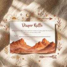 Tirage de couche Boho Désert Montagne Baby Shower