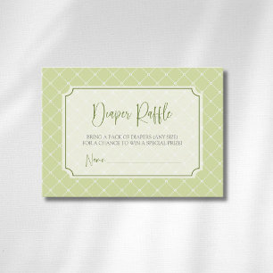 Carte D'accompagnement Tirage de couche-culotte diamant vert citron capri
