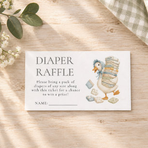 Carte D'accompagnement Tirage de couche Fun Silly Goose Baby Shower 