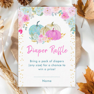 Carte D'accompagnement Tirage de couche Pastel Citrouilles Floral