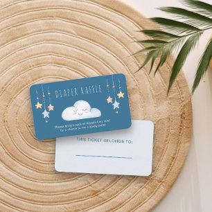 Carte D'accompagnement Tirage de couche Poème Nuage et Étoiles Fête de bé