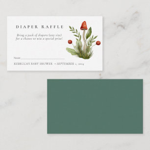 Carte D'accompagnement Tirage de couche pour bébé champignon rouge