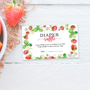 Carte D'accompagnement Tirage de couche pour bébé fraise