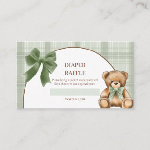 Carte D'accompagnement Tirage de couche Préppy Ours en peluche Sage à car