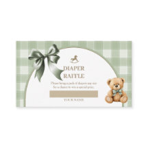 Tirage de couche Préppy Ours en peluche Vert sauge