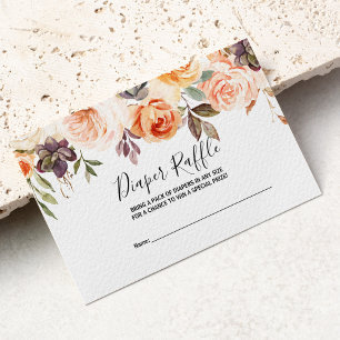 Carte D'accompagnement Tirage de couche rustique automne élégant floral