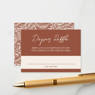 Carte D'accompagnement Tirage de couche Vintage Terracotta Wildflower