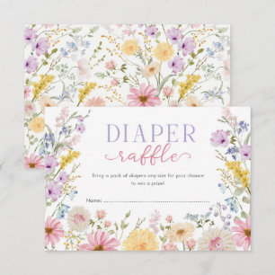 Carte D'accompagnement Tirage de Couches Bébé Fleurs de Printemps en Fleu