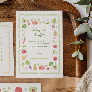 Carte D'accompagnement Tirage de couches en aquarelle de légumes cultivés