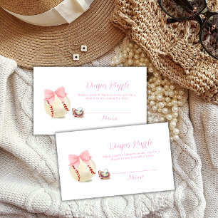 Carte D'accompagnement Tire-lait rose Baseball Tirage de couche Bébé nais