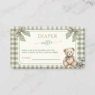 Carte D'accompagnement Tirelire en forme d'ours en peluche à carreaux ver