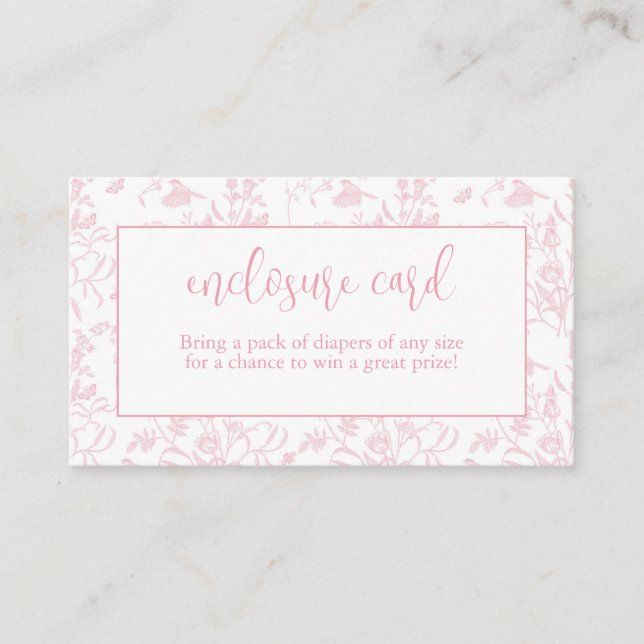 Carte D'accompagnement Toile rose De Joy Chinoiserie (Devant)